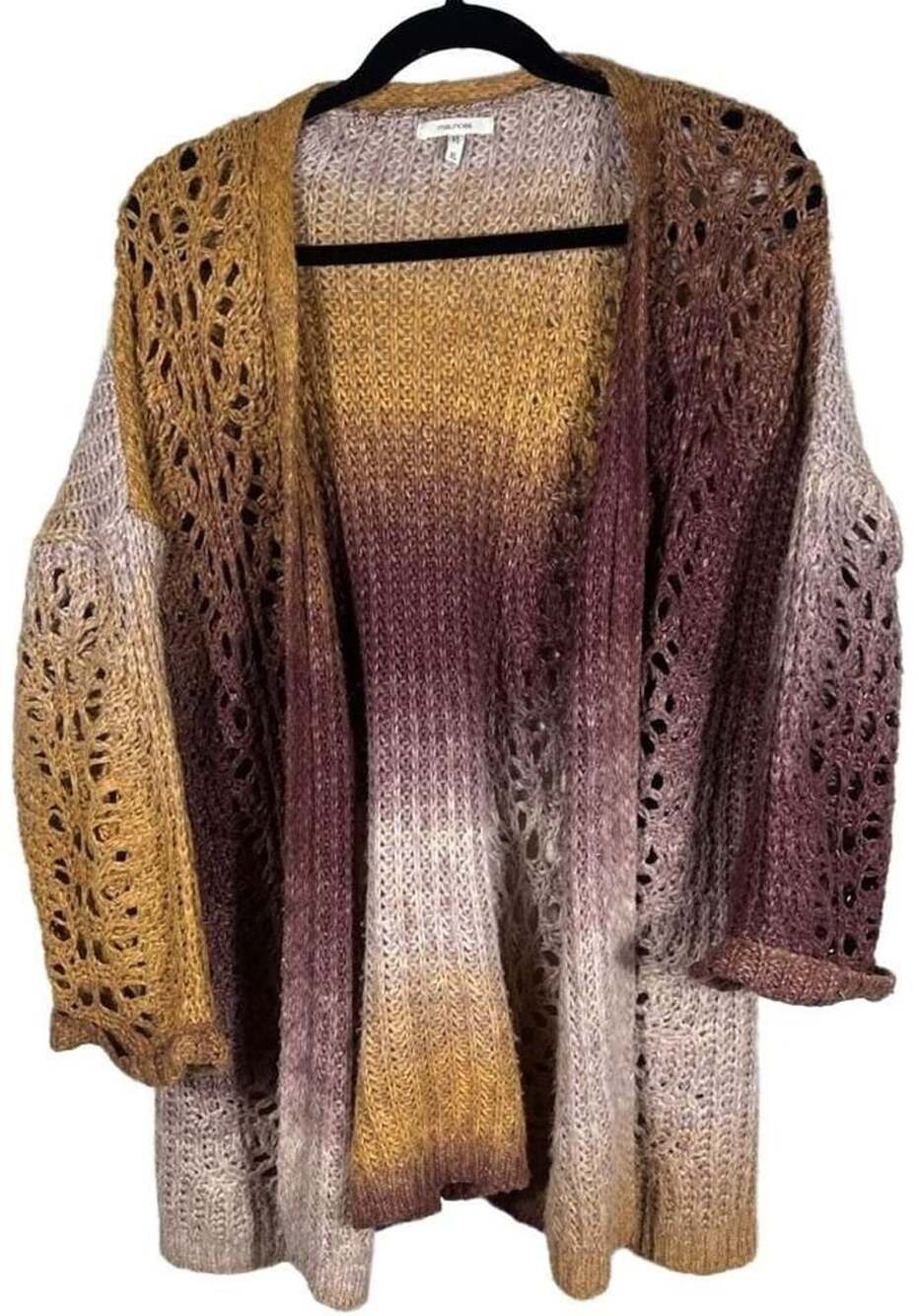 Maurices Cardigan Size XL Ombre Open Front Knit Sweater